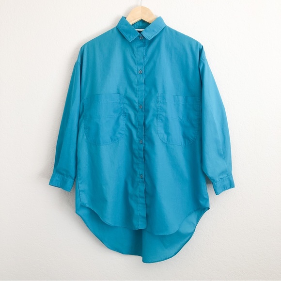 Vintage 90’s Blue Button-Down Shirt - Picture 1 of 3